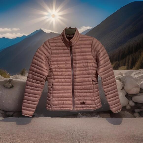 NWT Stio Pinion Down Sweater Jacket Outerwear 800 Berry Smoke Women’s Size S